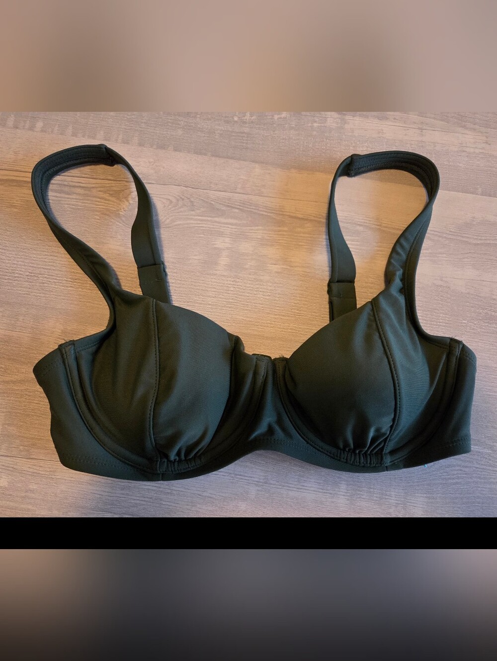 Kona Sol Dark Olive Underwire Bikini Top
